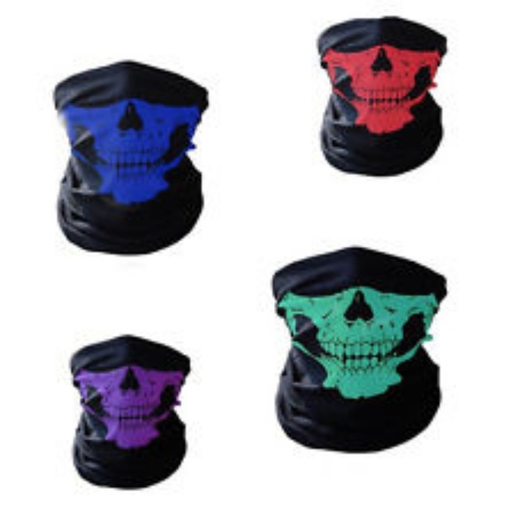 Red Skull Motorcycle Face Bandanas - Picture 4 of 4
